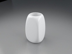 mini vase rectangle art decor decoration design flower pot miniature miniatures table 3d print model - Mito3D