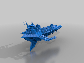 chaos bfg ship - alpha battlefleet gothic 3d print model - Mito3D