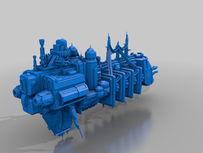 chaos fleet - charlie ships battlefleet gothic bfg 3d print model - Mito3D