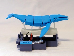 save whales dc motor powered kinetic automata whale mechanical toy moving swimming 3d print model - Mito3D