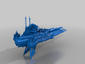 chaos fleet - mothership battlefleet gothic bfg 3d print model - Mito3D