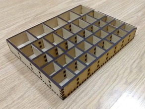 Organizatör elektronik bileşenler - arduino parçaları kutusu ajanda lazer kesim kutu sekmeli bölme 3d print model - Mito3D