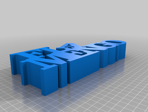 la mia su misura variabile word scultura 3d print model - Mito3D