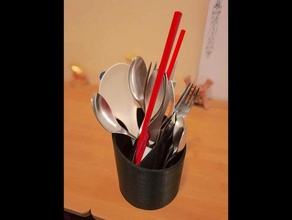 cutlery holder pot couvert 3d print model - Mito3D