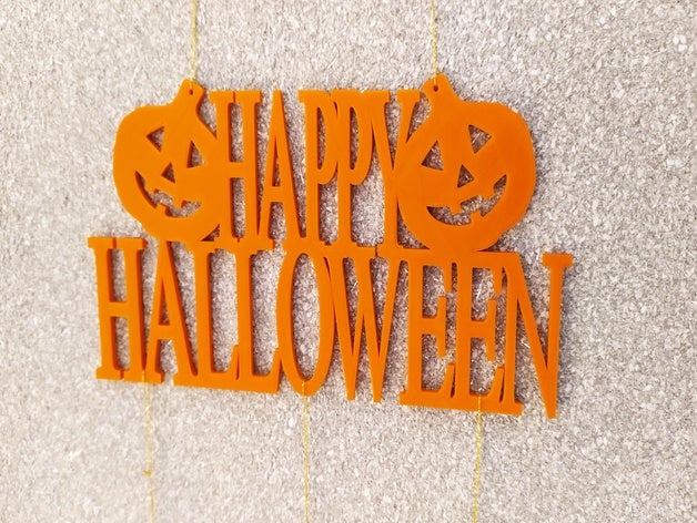 pumpkin happy halloween decoration decor prop pendant 3D print model - Mito3D