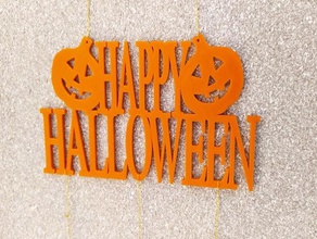 joyeux halloween à la citrouille de décoration décor fête d'halloween prop bonne pendentif 3d print model - Mito3D