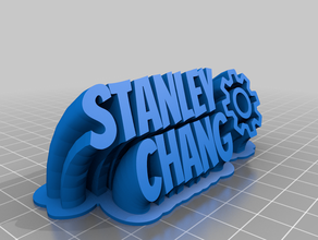 stanley name plate customized 3d print model - Mito3D