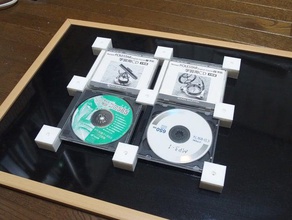 blocks displaying cd 2 pieces block bolt case disk display jacket decoration board screw 3d print model - Mito3D