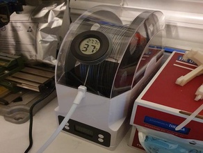 esun ebox filamento scatola di immagazzinaggio igrometro del termometro montaggio 3d print model - Mito3D
