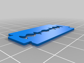 safety razor blade 3d print model - Mito3D