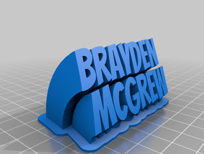 brayden customized 3d print model - Mito3D