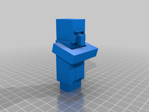 minecraft villager not colored 3d print model - Mito3D