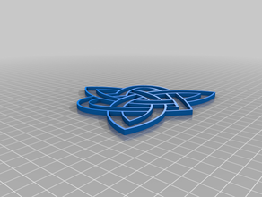 celtic pointed heart knot greetings card 3d print model - Mito3D