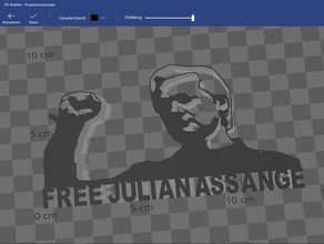 free julian assange 2d art 3d printing 3d print model - Mito3D