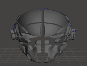 titanfall mcor helmet revision 2 split cosplay prop costume pilot 3d print model - Mito3D