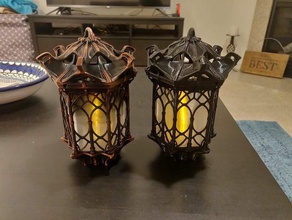 tea light shade gothic lantern tealight 3d print model - Mito3D
