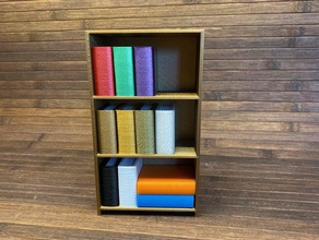 3 shelf tiny bookcase remix 3d print model - Mito3D