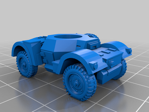 daimler coche blindado de littlejohn adaptador british wargaming la segunda guerra mundial los vehículos 3d print model - Mito3D