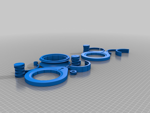 composto planetários de engrenagens pully engrenagem 3d print model - Mito3D