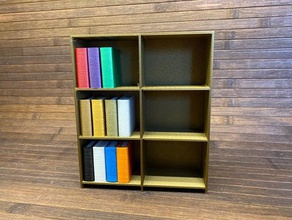 6 shelf tiny bookcase remix 3d print model - Mito3D