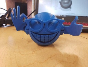 picardia smiley face sunglasses ball joint figure dank memes emoji meme 3d print model - Mito3D