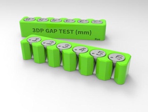 printers gap test 3d print model - Mito3D