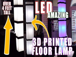luminária de chão iluminado led smart alexa e google luz lâmpada do assoalho diodo emissor torre da twhomeshow 3d print model - Mito3D
