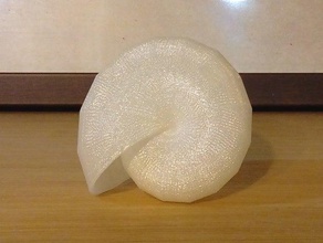 simple coquillage les mathématiques de l'art nautilus shell en spirale 3d print model - Mito3D