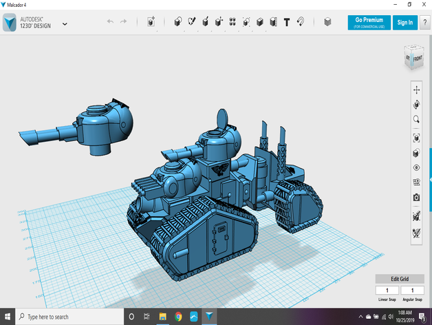 40k ağır tank warhammer 3D print model - Mito3D