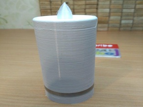 led candle 18650 batery light 3d print model - Mito3D
