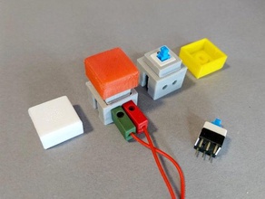 fischertechnik kleinen Taster pol-Umkehrung polwendeschalter printbuchse push-button - Schalter 3d print model - Mito3D
