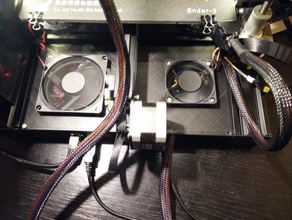 tampa direita 40mm, 60mm montagem de ventilador ender 3 retaguarda da eletrônica caso criado freecad 3d print model - Mito3D