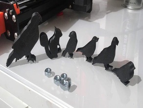 Vogel-silhouette-Figur Vogel seine Figur silhouette 3d print model - Mito3D