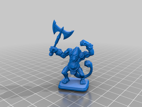 heroquest fimir nuevo axe 3d print model - Mito3D