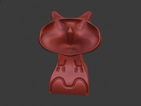 com capuz gato pássaro banheira cat escultura 3d print model - Mito3D