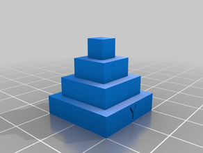 Kalibrier-Pyramide 3d print model - Mito3D