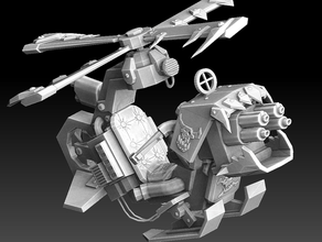 orkz kopta delux gt copta deffkopta ork quadcopter solidworks wargaming warhammer warhammer40k 40k 3d print model - Mito3D