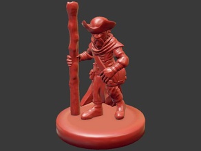 gnome wizard miniature 3dprintable dungeons dragons fantasy tabletop 3d print model - Mito3D