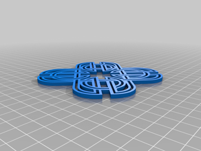 celtic quad keltischen Knoten Glückwunschkarte irische 3d print model - Mito3D