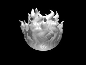 flaming sphère le mdn un incendie 3d print model - Mito3D