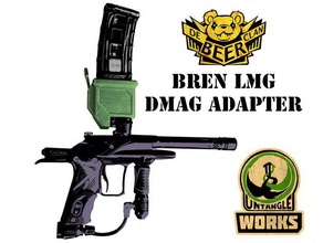 mcs dmag helix universal magazine adapter bren lmg style magfed paintball 3d print model - Mito3D