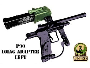 mcs dmag helix universal magazine adapter left magfed paintball 3d print model - Mito3D