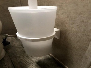 toilet brush holder wall mount 3d print model - Mito3D