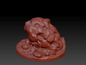meteorite scatter d&d boulder dd dnd dungeons dragons rock stone tabletop terrain wargame 3d print model - Mito3D