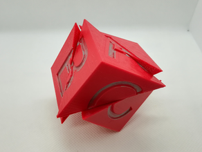 tetrahedral dissection cube puzzle 3d print model - Mito3D