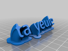 ta yeule customized 3d print model - Mito3D