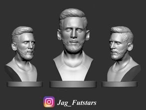 lionel messi busto - futebol de figura 3d print model - Mito3D