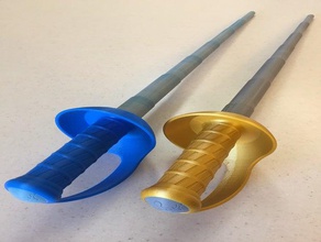 collapsing pirate sword - two color collapsible lightsaber swords 3d print model - Mito3D