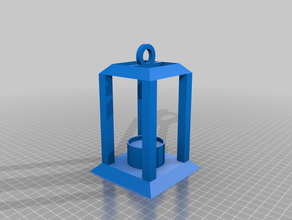 hanging led candle lantern 3d print model - Mito3D