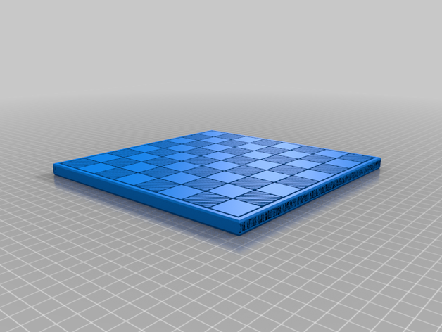 double sided chessboard checkerboard - single color print 3D print model - Mito3D
